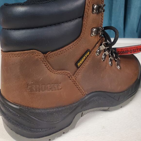 Gopcore Hiking Work Boot Waterproof Leather Composite Toe Rocky Size W6.5 NWOT - Picture 9 of 16